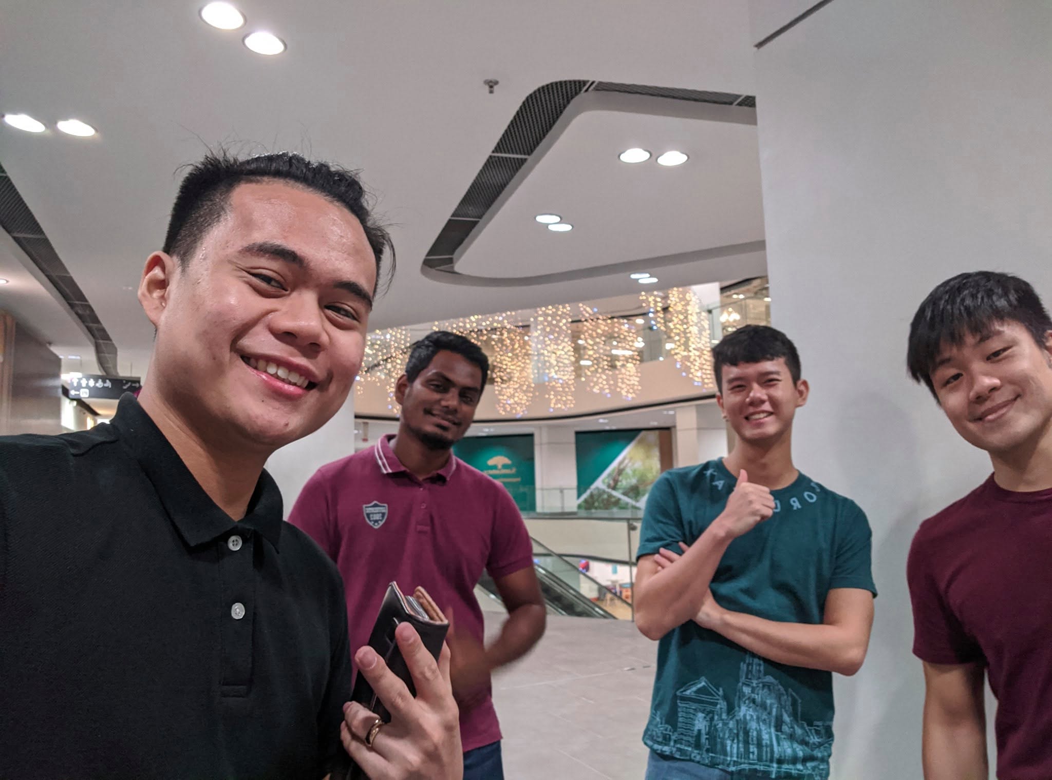Group selfie at the mall